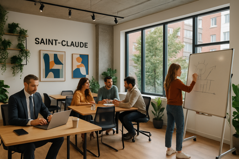 découvrez le tout premier espace de coworking de saint-claude grâce à notre visite guidée exclusive. ambiance, services et avantages : plongez dans ce nouveau lieu dédié aux professionnels et entrepreneurs locaux !